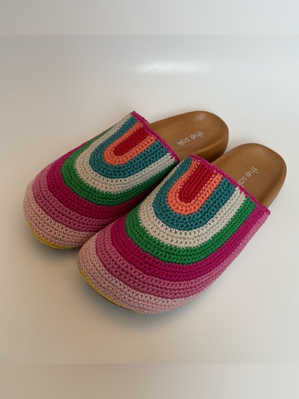 The Sak Multicolor Crochet Mule / Clog – Pink, Green & Cream – Size 8 🌸✨ - Picture 3 of 15